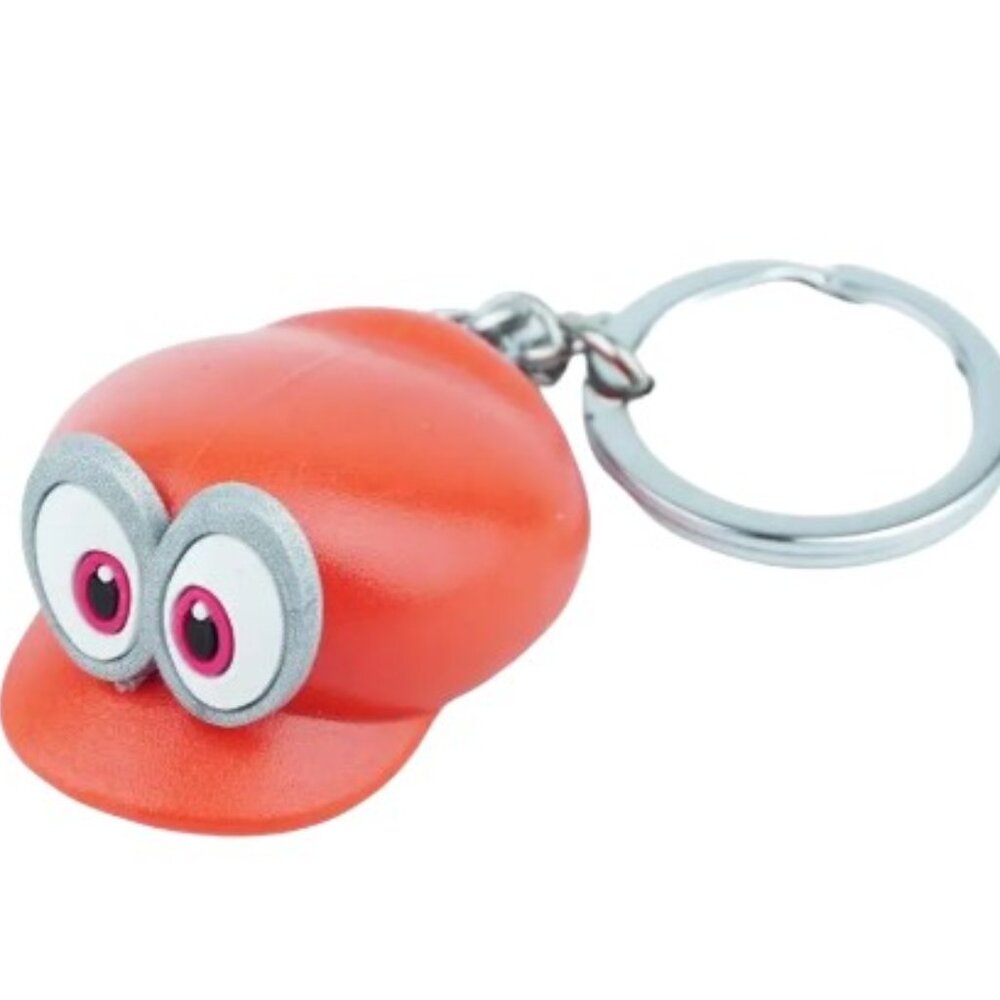 Super Mario Cappy Hat Eye Keychain Mini Figure Key Ring